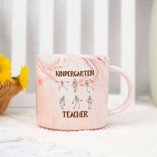 kindergarten teacher halloween Marble Mugs