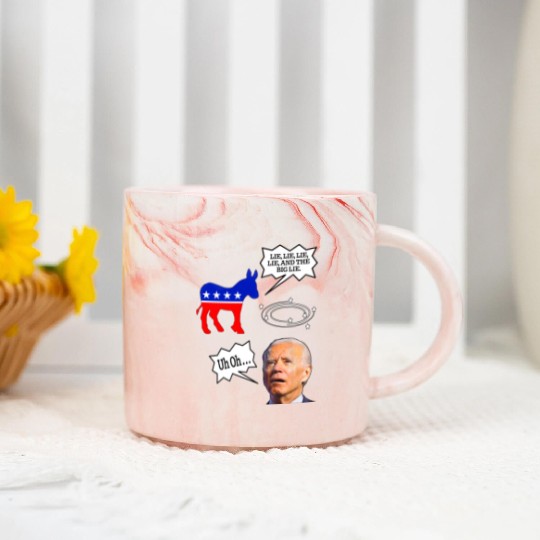 Biden Donkey pox lie lie lie lie and the big lie Marble Mugs
