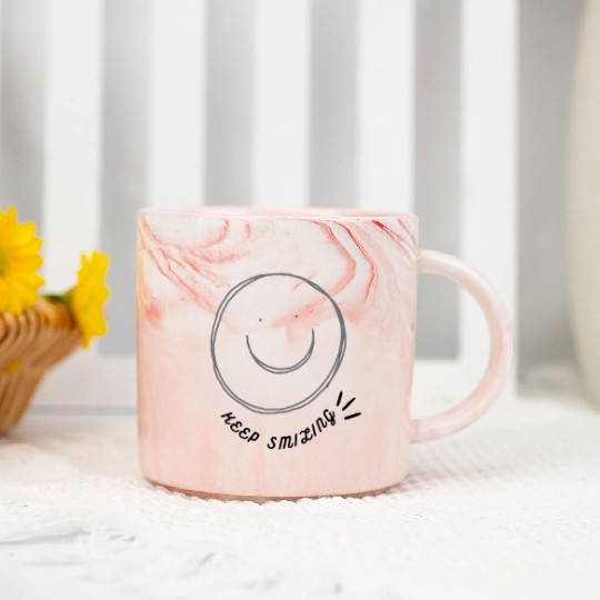 keep smiling Marble Mugs