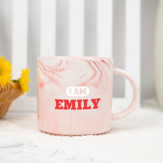 Emily Name Saying for proud Emilys Marble Mugs