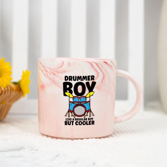 Drummer Drums Music Drum Set Drumming Marble Mugs