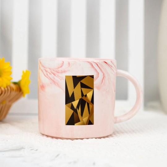 Black and Gold Minimalist Marble Mugs