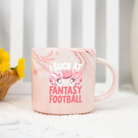 I Suck At Fantasy Football Auto Draft Sport Lover Marble Mugs