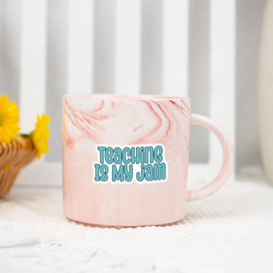 Teaching Is My Jam School Teacher Appreciation Marble Mugs