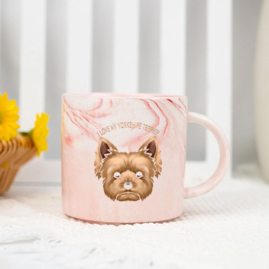 Dog Lover - I Love My Yorkshire Terrier Marble Mugs