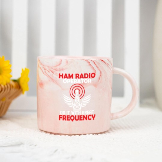 Ham Radio Operator Do It With Great Frequency Amat Marble Mugs