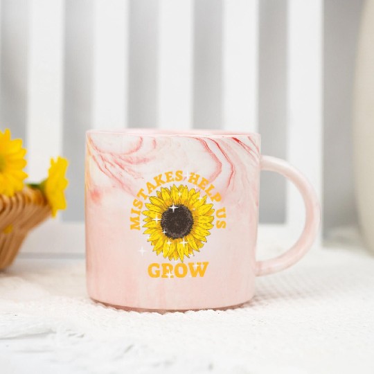 Mistakes Help Us Grow Back To School Motivational Marble Mugs