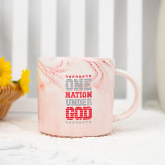 One Nation Under God USA American US America Marble Mugs