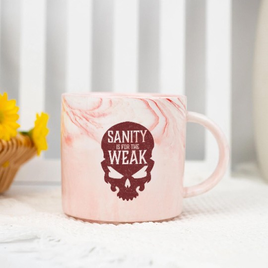 Demon Skull Sanity is for the Weak Marble Mugs