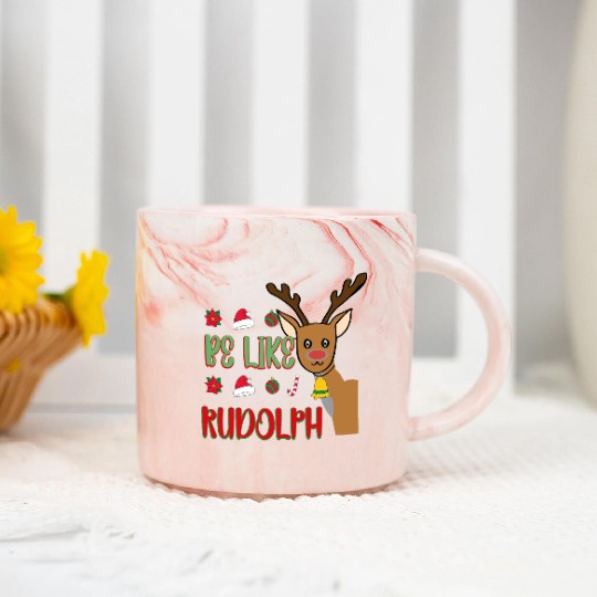 Be Like Rudolph Marble Mugs