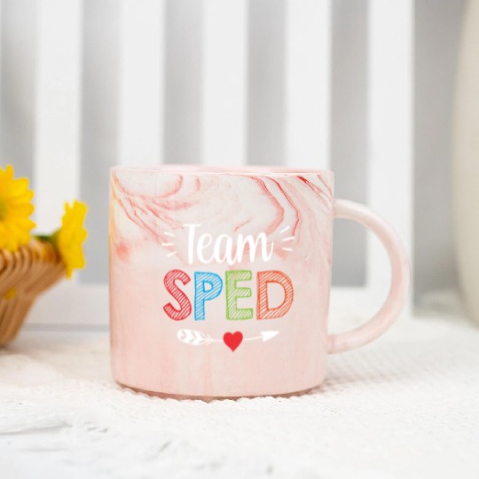 Team Sped Teacher Special Education Awareness Marble Mugs