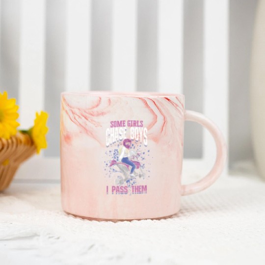 Some girls chase boys I pass them - girl Marble Mugs