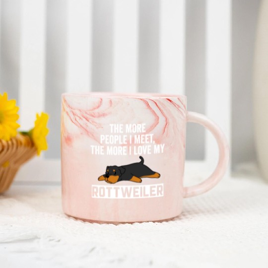 The More I Love My Rottweiler Marble Mugs