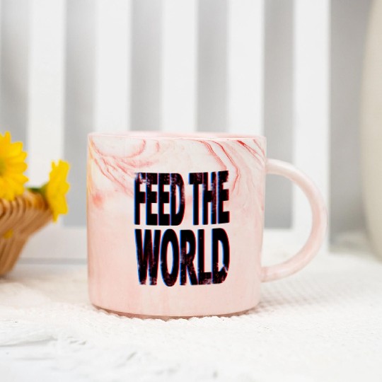 quot Feed The World quot Essential Marble Mugs