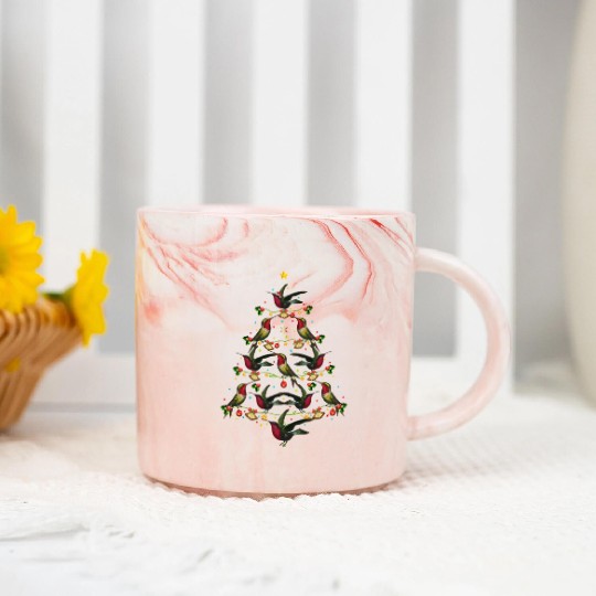 Hummingbird Lover Xmas Gift Hummingbird Christmas Marble Mugs