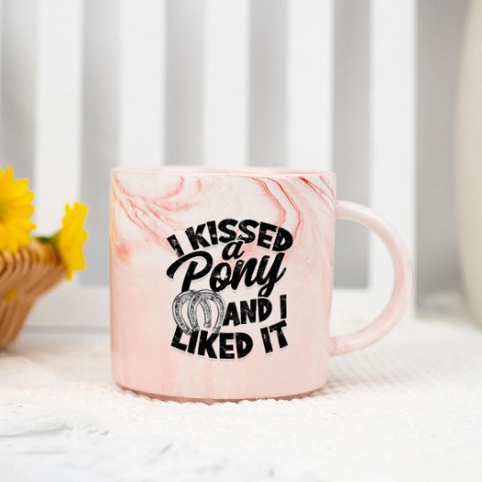I kissed a pony and I liked it - pony Marble Mugs