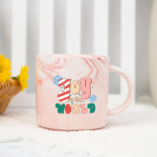 Joy To The World Marble Mugs