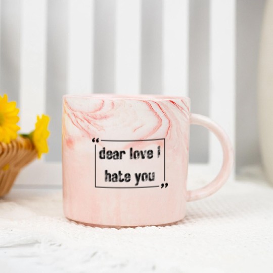 dear love i hate you Marble Mugs
