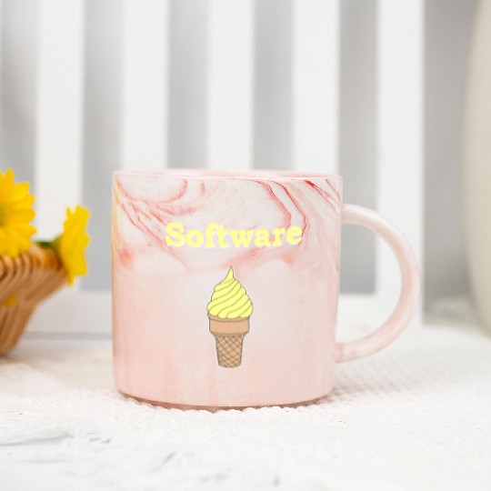 Software Vanilla Ice Cream Marble Mugs