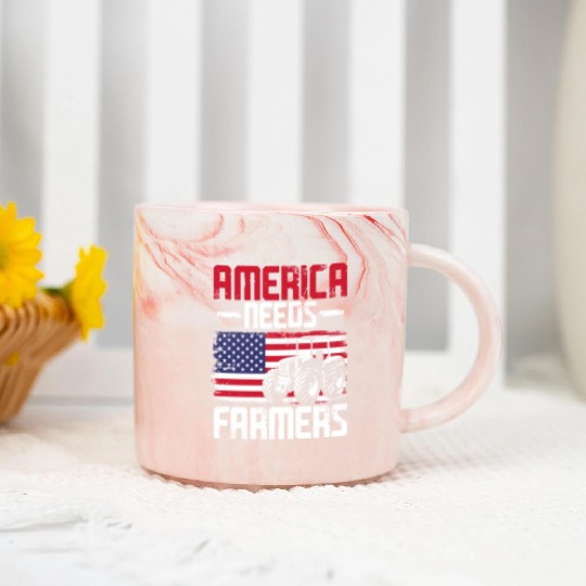 Farming Farmer Vintage Tractor Us Marble Mugs