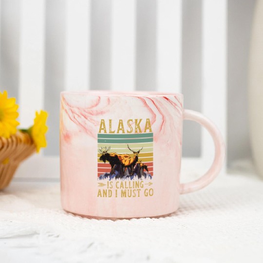 Alaska Gift USA Natur Bär Denali Grizzly Wald Marble Mugs