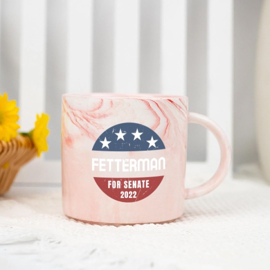 John Fetterman for Senate 2022 Pennsylvania Marble Mugs