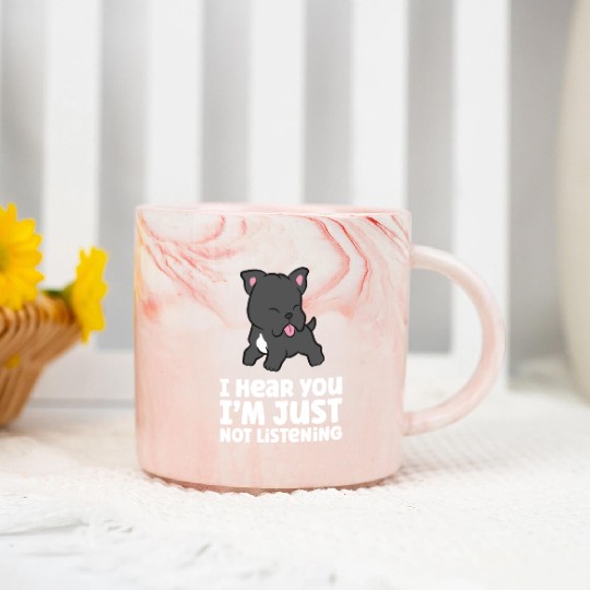 I Hear You I'm Just Not Listening Love Cane Corso Marble Mugs