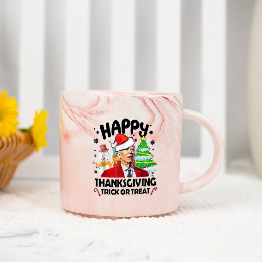 Joe Biden Merry Thanksgiving Trick Or Treat Marble Mugs