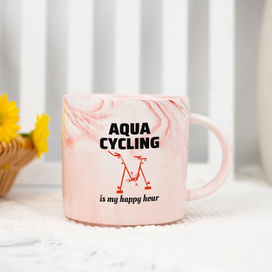 Aqua Cycling Swimming Pool Fitness Training Coach Marble Mugs