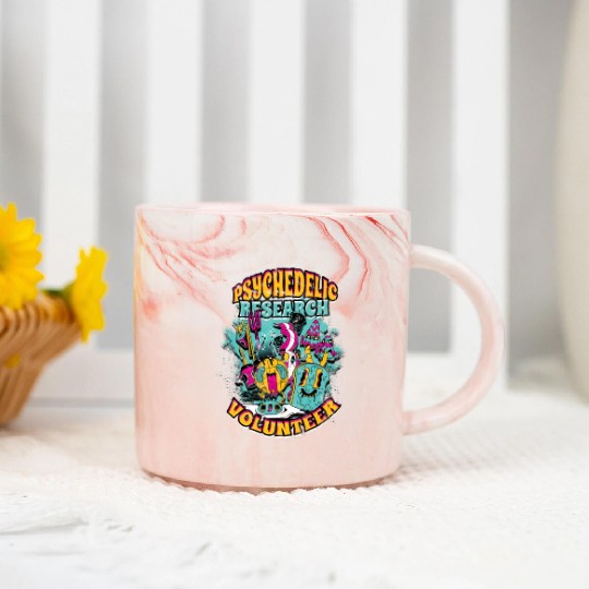 Psychedelic Research Volunteer - psychedelic Marble Mugs