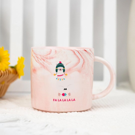 Fa La La La LLama ! Marble Mugs