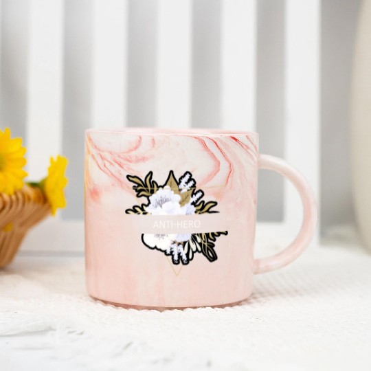 Anti-Hero Flower Text Gift Music Fan Lover Marble Mugs