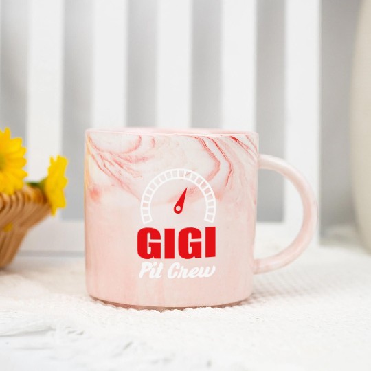 Gigi Racing Car Bday Party Family Matching Pit Cre Marble Mugs