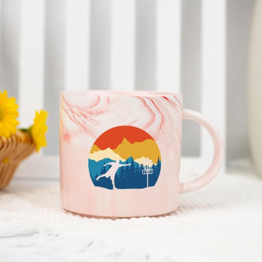 Disc Golf - Disc Golfing Player Ultimate Frisbee Marble Mugs