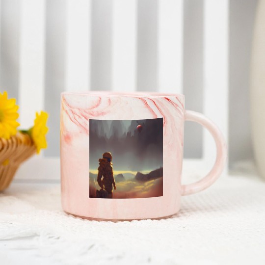 Mars exploring Marble Mugs