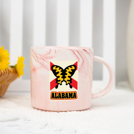 US States Albm Marble Mugs