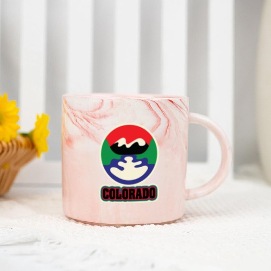 US States COLORADO Marble Mugs