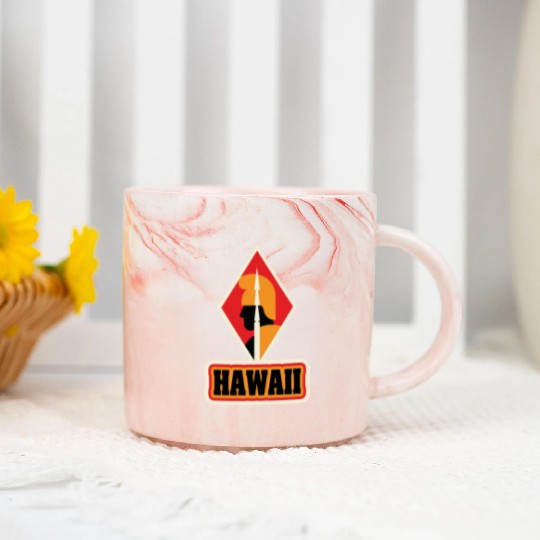 US States HAWAII Marble Mugs