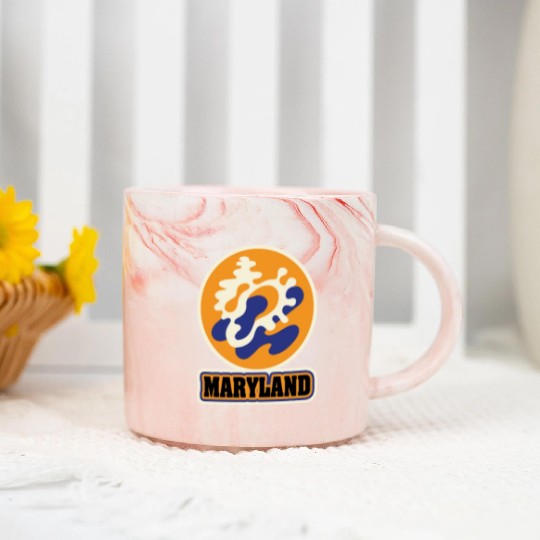 US States MARYLAND Marble Mugs