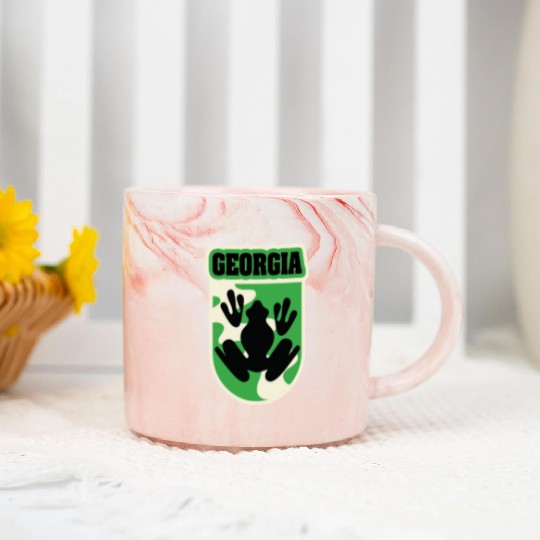 US States GEORGIA Marble Mugs