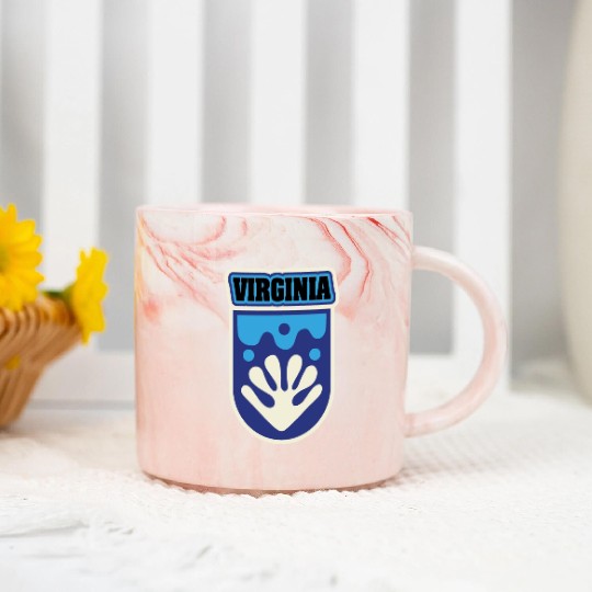US States VIRGINIA Marble Mugs