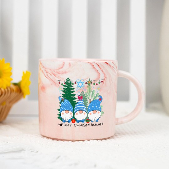 Merry Christmukkah, Jewish Christmas, Hanukkah Marble Mugs