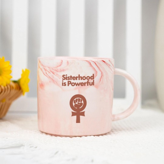 Sisterhood is Powerful Marble Mugs