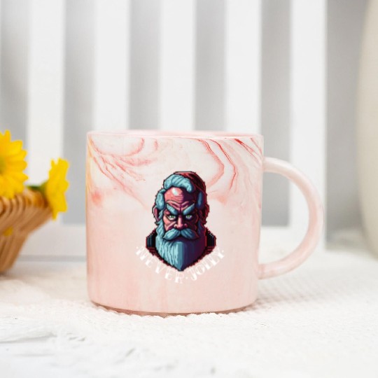 Grumpy Santa Marble Mugs
