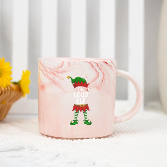 Loud Elf Family Matching Group Christmas Party Marble Mugs