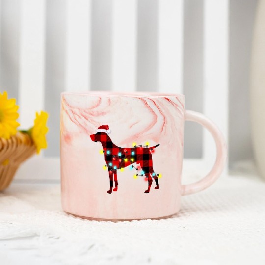 German Shorthaired Pointer Christmas Dog Lover Marble Mugs