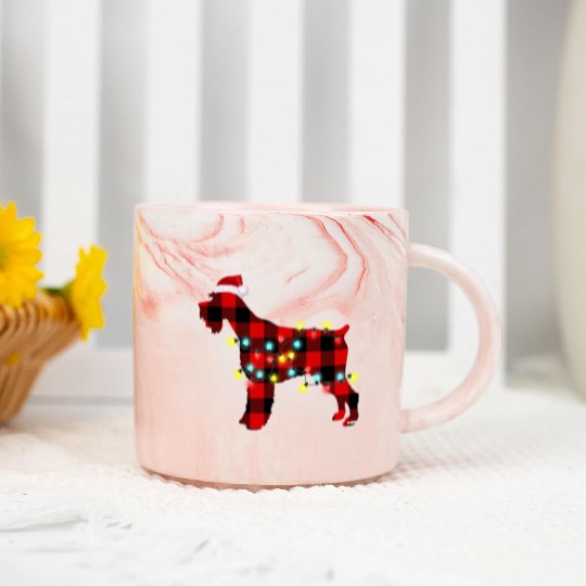 Miniature Schnauzer Christmas Dog Lover Pajamas Marble Mugs