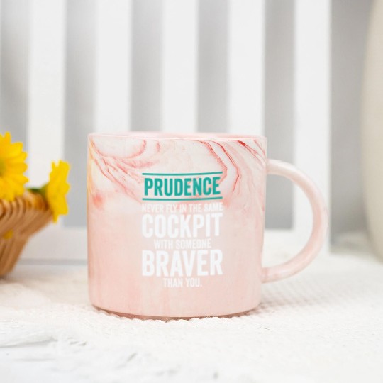 Prudence Wisdom Quotes Pilot Philosophy Marble Mugs