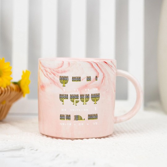 Hanukkah Math Fractions Menorah Chanukah Teacher Marble Mugs