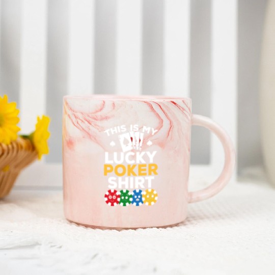 Poker Player - This Is My Lucky Poker Marble Mugs - Poke